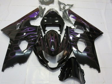 Purple Flame 2004-2005 Suzuki GSXR 600-750 Motorcycle Fairing