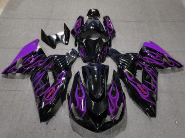 Purple Flame 2006-2011 Kawasaki ZX14R Motorcycle Fairing