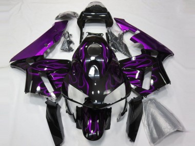 Purple Flames 2003-2004 Honda CBR600RR Motorcycle Fairing