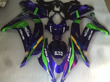 Purple Green and Gloss 2016-2019 Kawasaki ZX10R Motorcycle Fairing