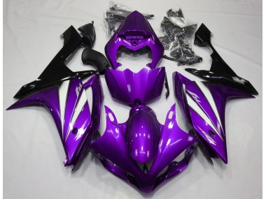 Purple White and Black 2007-2008 Yamaha R1 Motorcycle Fairing