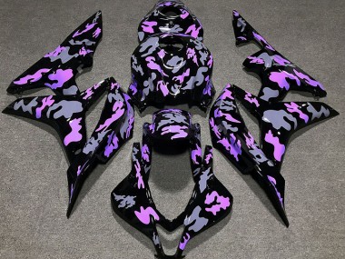 Purple and Grey Camouflage 2007-2008 Honda CBR600RR Motorcycle Fairing