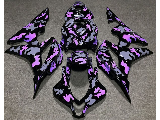 Purple and Grey Camouflage 2007-2008 Honda CBR600RR Motorcycle Fairing