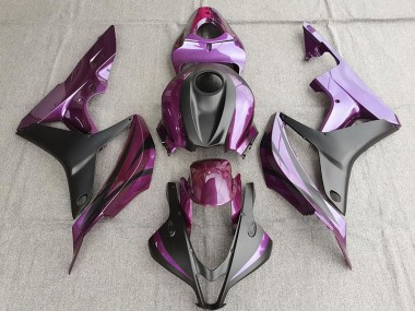 Purple and Matte Black 2007-2008 Honda CBR600RR Motorcycle Fairing