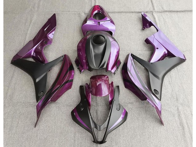 Purple and Matte Black 2007-2008 Honda CBR600RR Motorcycle Fairing