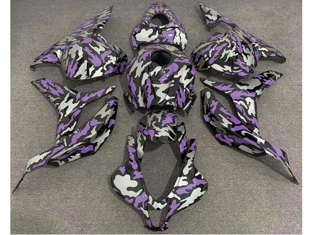 Purple and Silver Camo 2009-2012 Honda CBR600RR Motorcycle Fairing