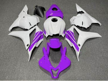 Purple and White Side Stripe 2009-2012 Honda CBR600RR Motorcycle Fairing