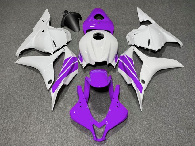 Purple and White Side Stripe 2009-2012 Honda CBR600RR Motorcycle Fairing