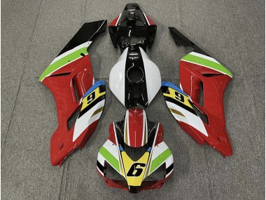 Red 6 2004-2005 Honda CBR1000RR Motorcycle Fairing