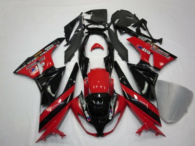 Red Black 2009-2012 Kawasaki ZX6R Motorcycle Fairing