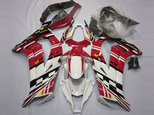 Red Black and White 2011-2015 Kawasaki ZX10R Motorcycle Fairing