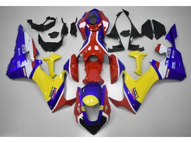 Red Blue and Yellow HRC 2017-2023 Honda CBR1000RR Motorcycle Fairing