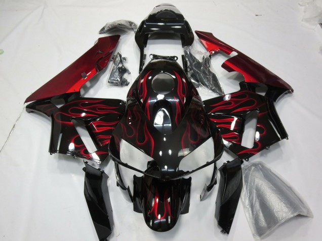 Red Flame 2003-2004 Honda CBR600RR Motorcycle Fairing