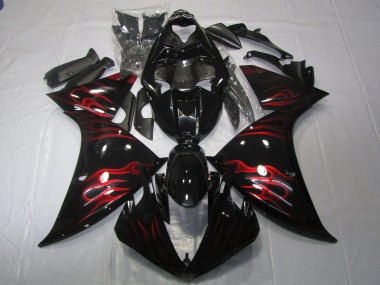 Red Flame 2009-2011 Yamaha R1 Motorcycle Fairing