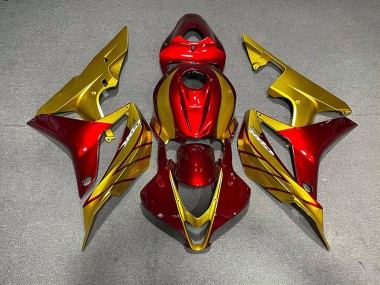 Red & Gold 2007-2008 Honda CBR600RR Motorcycle Fairing