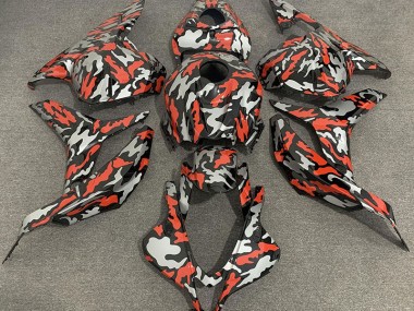 Red Grey Camo 2009-2012 Honda CBR600RR Motorcycle Fairing