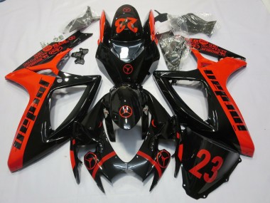 Red Jordan 2006-2007 Suzuki GSXR 600-750 Motorcycle Fairing