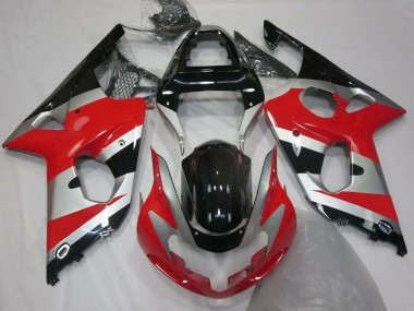 Red Silver OEM Style 2000-2002 Suzuki GSXR 1000 Motorcycle Fairing