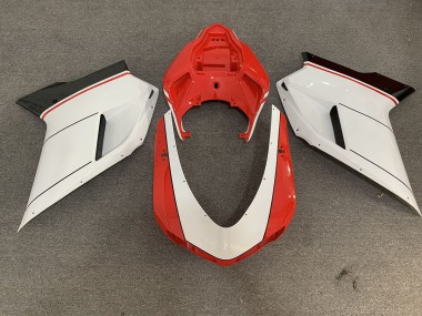 Red White 2007-2014 Ducati Ducati 848 1098 1198 Motorcycle Fairing