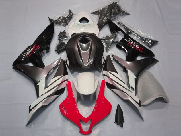 Red White and Grey 2007-2008 Honda CBR600RR Motorcycle Fairing