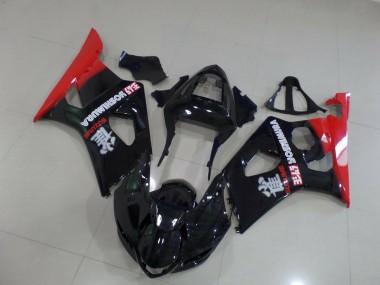 Red and Black 2003-2004 Suzuki GSXR 1000 Motorcycle Fairing