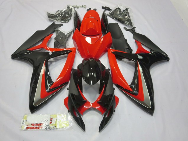 Red and Black 2006-2007 Suzuki GSXR 600-750 Motorcycle Fairing