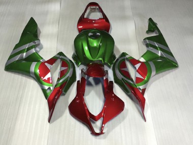 Red and Green Captain America 2007-2008 Honda CBR600RR Motorcycle Fairing