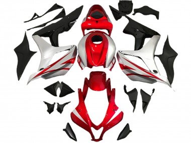 Red and Silver OEM Style 2007-2008 Honda CBR600RR Motorcycle Fairing