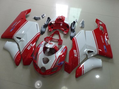 Red and White 2003-2004 Ducati Ducati 749 999 Motorcycle Fairing