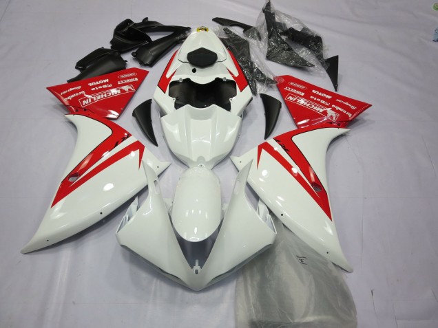 Red and White 2012-2014 Yamaha R1 Motorcycle Fairing