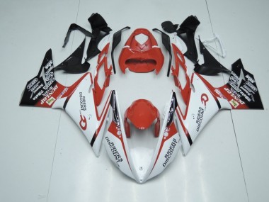 Red and White 2013-2016 Triumph Daytona 675 Motorcycle Fairing