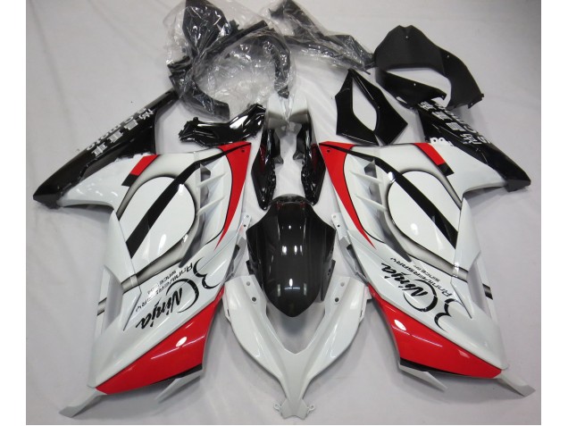 Red and White 2013-2018 Kawasaki Ninja 300 Motorcycle Fairing