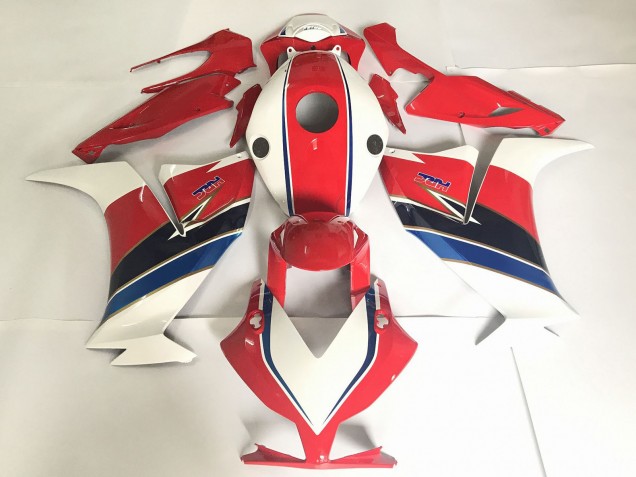 Red with White / Blue 2012-2016 Honda CBR1000RR Motorcycle Fairing