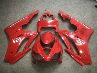 Red with White Decals 2006-2008 Triumph Daytona 675 Motorcycle Fairing