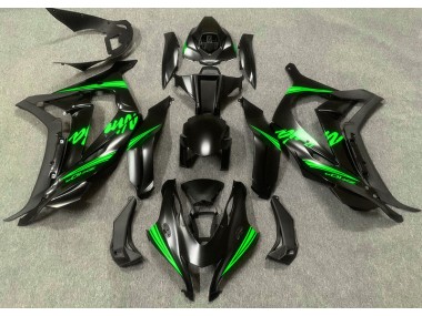 Satin Black & Green 2016-2019 Kawasaki ZX10R Motorcycle Fairing