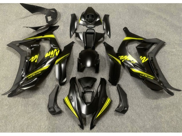 Satin Black & Yellow 2016-2019 Kawasaki ZX10R Motorcycle Fairing