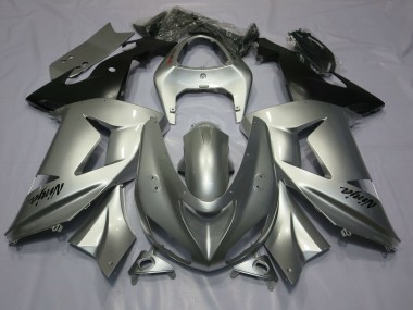 Silver 2003-2004 Kawasaki ZX6R Motorcycle Fairing