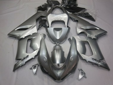 Silver 2005-2006 Kawasaki ZX6R Motorcycle Fairing