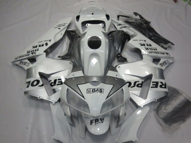 Silver Repsol 2005-2006 Honda CBR600RR Motorcycle Fairing