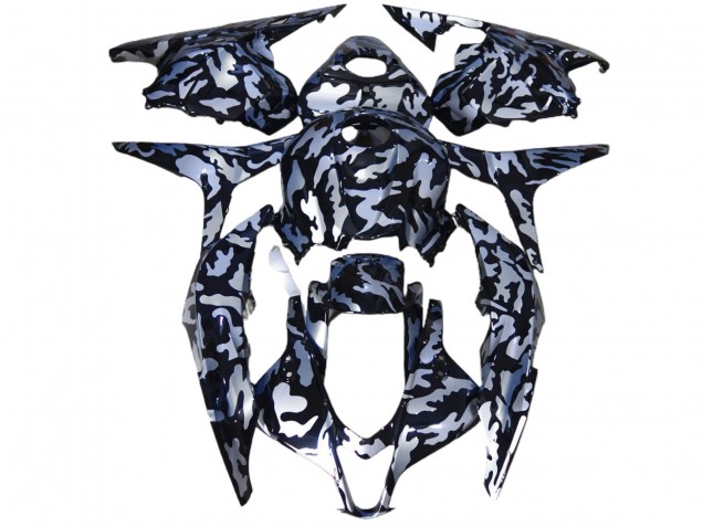 Silver Snow Camo 2009-2012 Honda CBR600RR Motorcycle Fairing