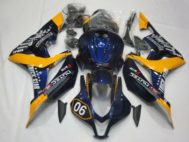 Special Deep Blue and Yellow 2007-2008 Honda CBR600RR Motorcycle Fairing