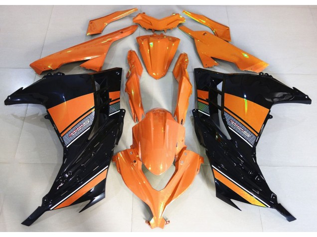 Sunrise Orange and Black 2013-2018 Kawasaki Ninja 300 Motorcycle Fairing