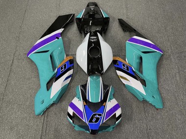 Teal 6 2004-2005 Honda CBR1000RR Motorcycle Fairing