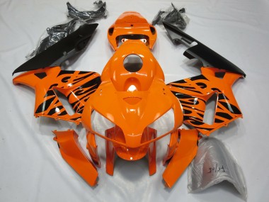 Tribal Orange 2005-2006 Honda CBR600RR Motorcycle Fairing