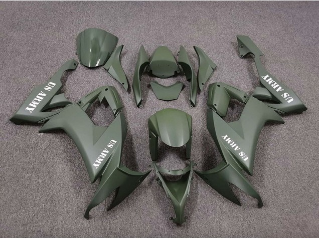 US Army Matte Green 2008-2010 Kawasaki ZX10R Motorcycle Fairing