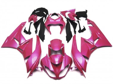 Vibrant Gloss Pink 2009-2012 Kawasaki ZX6R Motorcycle Fairing