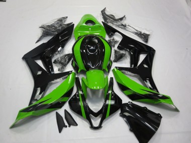 Vibrant Green and Black 2007-2008 Honda CBR600RR Motorcycle Fairing