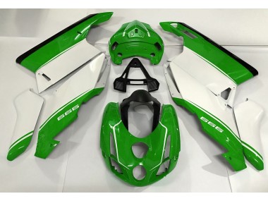 White Green and Black 2003-2004 Ducati Ducati 749 999 Motorcycle Fairing