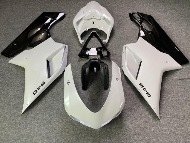 White Pearl and Black 2007-2014 Ducati Ducati 848 1098 1198 Motorcycle Fairing