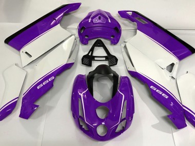 White Purple and Black 2003-2004 Ducati Ducati 749 999 Motorcycle Fairing